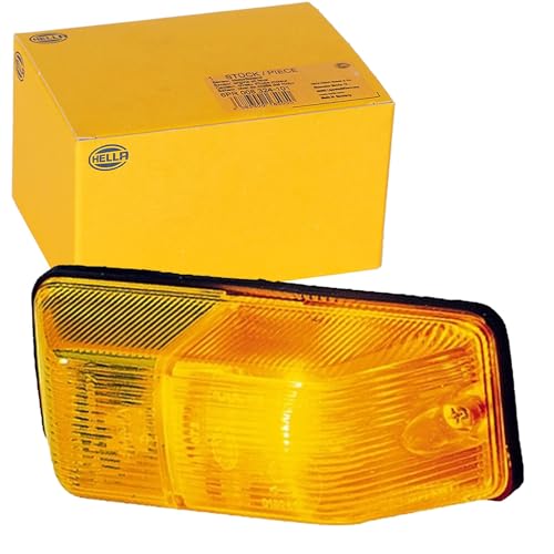 HELLA 2BM 006 692-011 Piloto intermitente adicional - Lámparas incandescentes - 12/24V - montaje exterior - Color de tulipa: amarillo - izquierda/Montaje lateral ext.