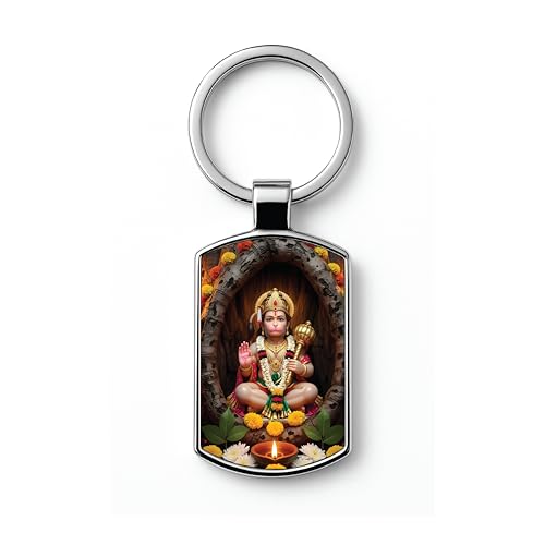 Image of Stylish Metal Keychains with Permanent Glossy Print - Inspirational Quotes & Spiritual Designs - Perfect Key chains for loved ones, Personal Use, Gifts & Return Gifts