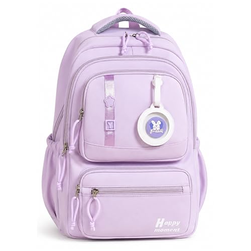 Image of Korean Style School & College Backpack with Detachable Pouch | 18 Inch Large capacity bag for Girls & Boys Age of 12-16 years | Best for School, Tution, Travel, Camping