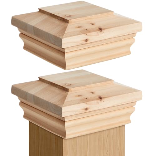 Geetery Cedar Post Cap 4x4 Flat Peak