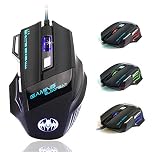 ELLENNE MOUSE GAMING PROFESSIONALE 6800DPI 7 TASTI USB LED RGB LAPTOP GIOCO GM02