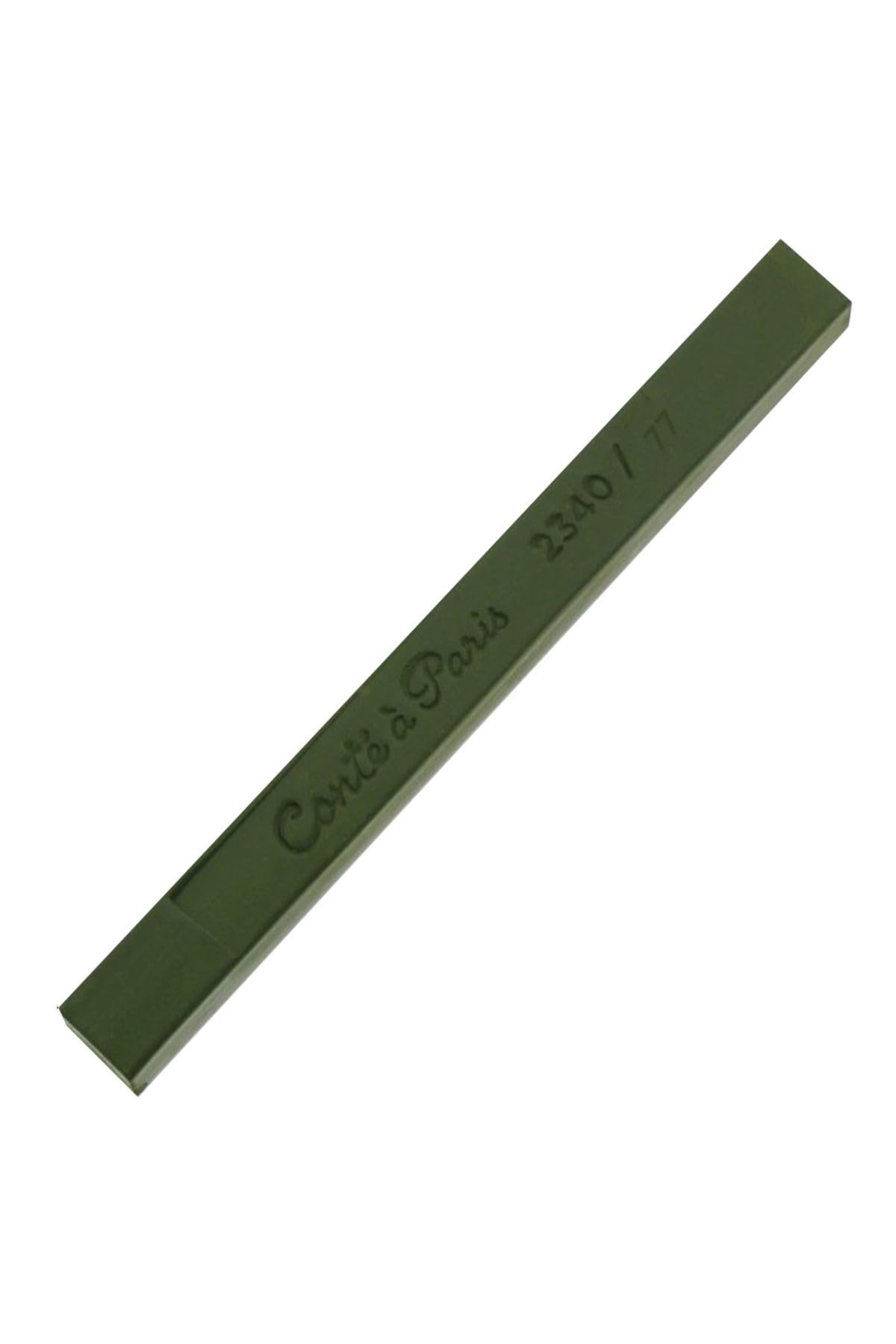 Conté a Paris 500326 Pastellkreide mit hoher Lichtechtheit aus hochwertigen Pigmente für Skizzen und Portraits, Länge 65mm, Querschnitt 6 x 6mm - Armorgrün