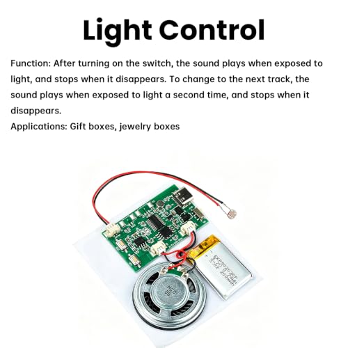 Image of Diymore DIY Birthday Cards Music Module 8MB,Light Sensing Activated Sound Module with Speaker,Easy Recording for Personalized Greetings,DIY Holiday Cards Gifts for Women Men Mom Wife Lover Kids 2 PCS