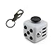Grey/Black Fidget Cube Relieves Stress And Anxiety for Children and Adults With KeyChain