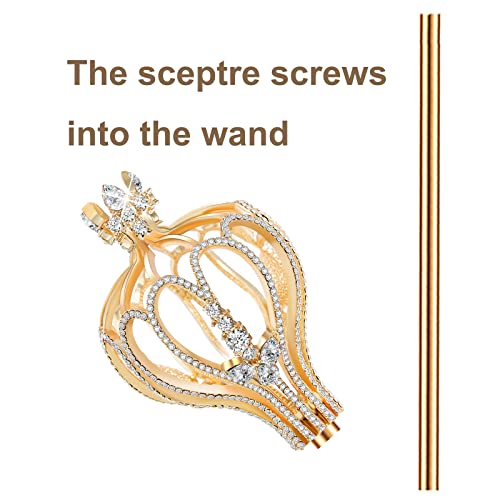 GlSAKE Queen King Costume Sceptre Princess Wand Fairy Wand Magic Wands Role Play Dress-up Party Prom Cosplay Sceptre For Adults - Image 3