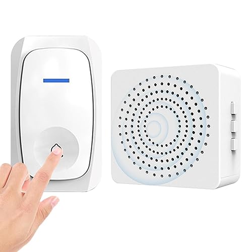 Timbres inalámbricos para el hogar, timbre remoto,Timbre de puerta inalámbrico - Timbres inalámbricos impermeables de fácil montaje con melodías ajustables de 3 niveles de volumen para fábricas