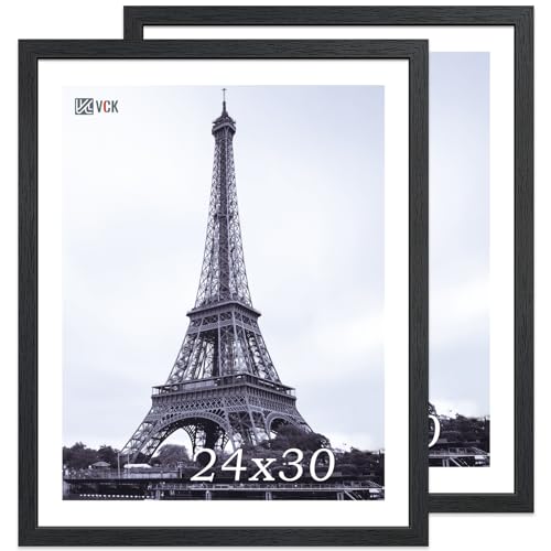 VCK 24x30 Frame, Black Wood Puzzle Frames for Wall Display, 2 Pack