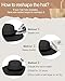 Senker Fashion Sun Hats for Women UV Protection, Packable Wide Brim Straw Hat for Men Beach Summer Vacation Travel Black