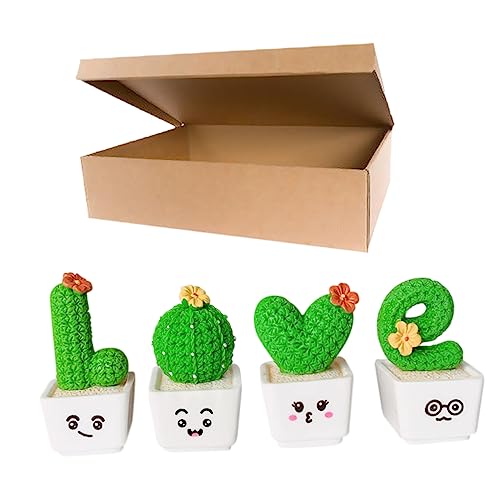 UPKOCH 4 Mini Cactus De Resina Maceta Decorativa Falsa Planta De Resina para Decoración