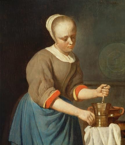 Cuadro clásico en lienzo de Gabriel Metsu de 60x90cm para decoración de interiores