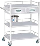 MDYHY 3-Layer Stainless Steel Medical Trolley Cart, Heavy Duty 150kg Capacity, Ideal for Hospital Clinic Laboratory Use