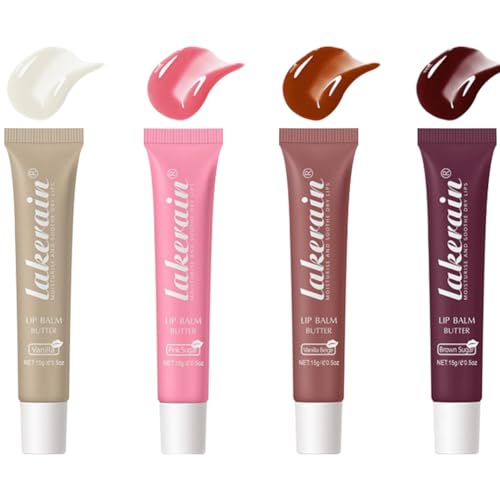 Tinted Lip Butter Balm, Moisturizing Lip Gloss Butter, Clear Jell...