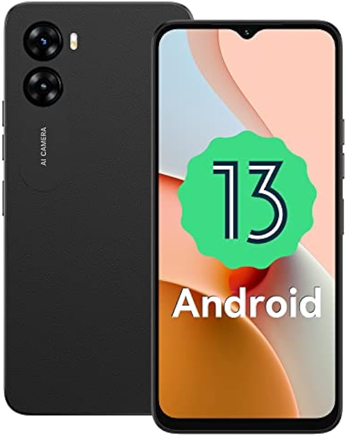 UMIDIGI Unlocked Smartphones G3, Android 13 Unlocked Smartphone, Dual Sim 4G LTE Mobile Phone, 4/64GB(1TBG Expandable), 6.52" HD+ Night Mode，5150mAh, GSM Unlocked Cell Phone