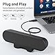 INGA USB-Lautsprecher für Computer-Monitor und Laptop, Clip-On Desktop-Soundbar, USB/C-PC-Lautsprecher, geeignet für Desktop, Laptop und Mac (Schwarz).