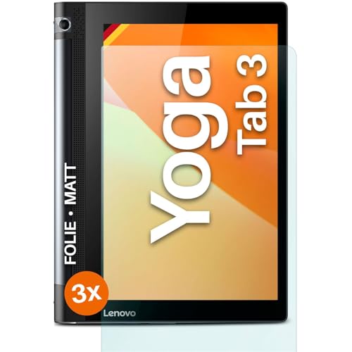 moex® FlexProtect Schutzfolie matt kompatibel mit Lenovo Yoga Tab 3 10 Folie gegen Reflexionen, Anti Reflex Bildschirmschutz, matte Bildschirmfolie, robust & Kratzfest – 3 Stück