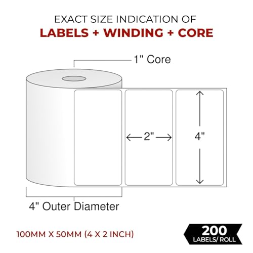 Image of ShreyansDirect Thermal Labels (Pack of 5, 100mm x 50mm)