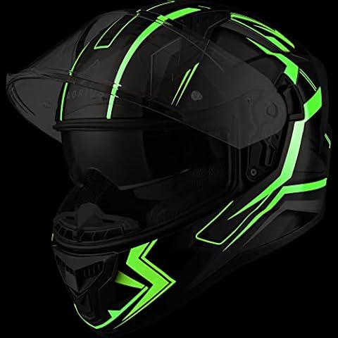 Agrius Wrath Polaris Motorcycle Helmet L Green Twilight Cover