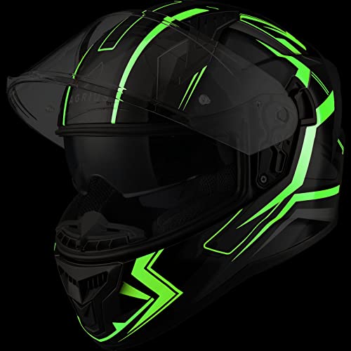Agrius Wrath Polaris - Casco de moto (talla L), color verde Cover