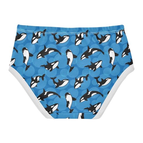 Girls' Underwear Cartoon Whale Cotton Stretch Comfort Toddler Panties2