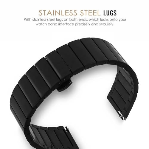 Bracelet montre papillon en acier inoxydable au design maillons brossés - 2