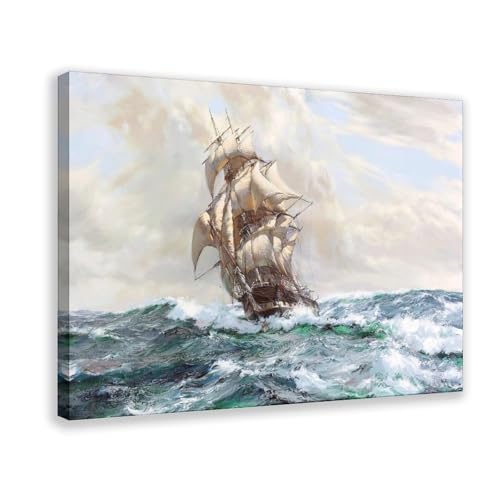 Impression sur toile The Marco Polo Montague Dawson décoration murale Premium
