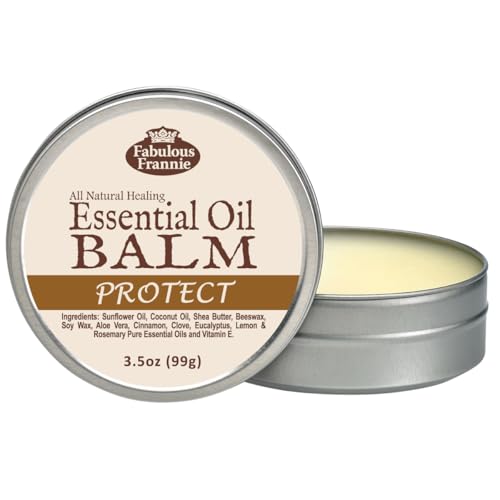 Fabulous Frannie Happy Feet All Natural Essential Oil Healing Balm made with Sunflower Oil, Coconut Oil, Shea Butter, Beeswax, Soy Wax, Aloe Vera and Pure Essential OIls 3.5oz Tin