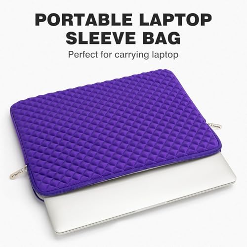 Housse pour ordinateur portable 15,6 pouces violette RAINYEAR antichoc - 2