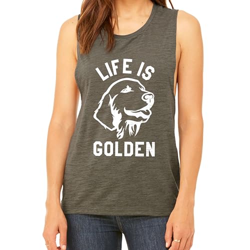 Life is Golden Womens Workout Muscle Tee - Sleeveless Active