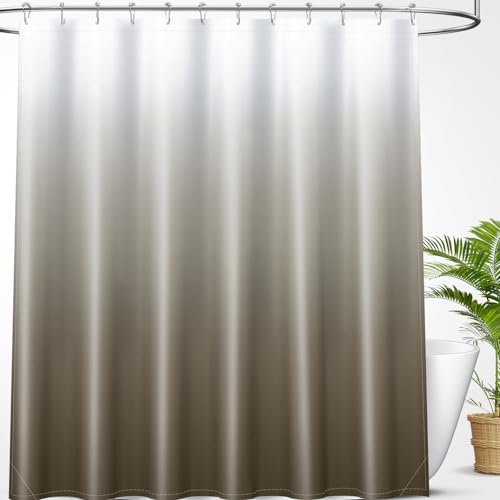 OLANLY Luxury Shower Curtain Set 72x72, Waterproof and Washable, 12 Hooks