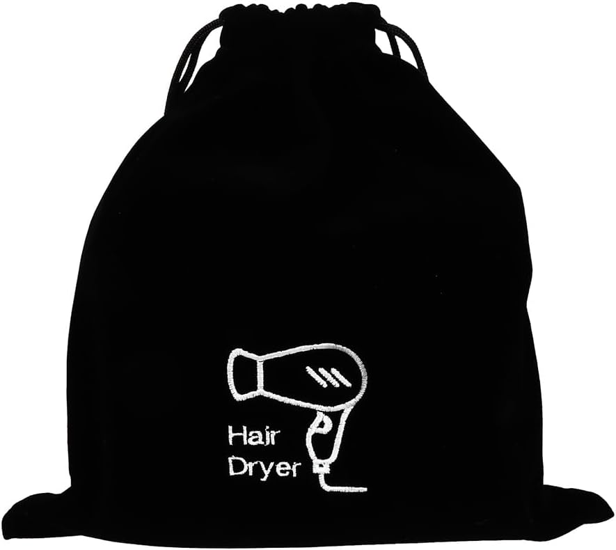 FRCOLOR Hair Dryer Travel Bag Drawstring Fleece Pouch for Blow Dryer Storage and Hair Styling Tools Organizer Portable Tool Storage Bag