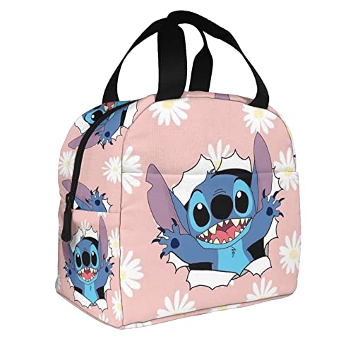 Cinungnm Pink Daisy Lunch Box Portable Lunch Bag Lnsulation Insulated Tote Bag Reusable For Office Picnic For Men Women #TOP1