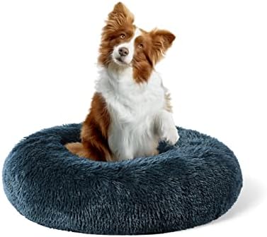 TigTiycH Dog Bed,Calming Cat Beds Small Washable Pet Bed Round Plush Donut Puppy Bed Dog Cushion Machine washable Rainbow (Φ15.7in*High 7.8in/40cm*20cm)