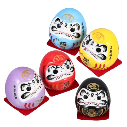 Figurines de chat japonais Maneki Neko x5 pour décoration de maison