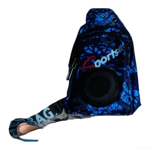 Colorida mochila con altavoz LED con efectos de luz vibrantes, impermeable, recargable, bolsa de audio portátil para fiestas al aire libre, senderismo, camping, playa, correa de hombro única