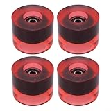 Jonikuper Skateboard-Longboard-Räder, 60 x 45 mm, 78 A, PU, mit ABEC-9 608RS Kugellagern und Abstandshaltern, Set für Straße oder Cruiser-Boards, staubdicht und wetterfest, 4 Stück