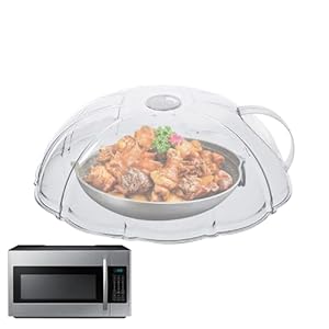 Mikrowellendeckel | Topfdeckel mit Griff – Multifunktions-Dunstabzugsh... zum Erhitzen und Dampfgaren im Ofen in der Mikrowelle