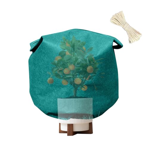 Cubierta para heladas para plantas al aire libre, con cremallera, gruesa, transpirable, portátil, cálida, para invierno, arbustos de plantas al aire libre, para árboles pequeños, tomates, bonsái