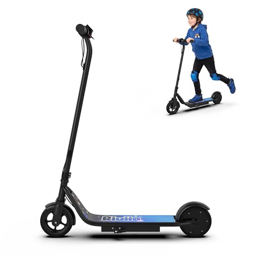 Product Image of the Riuiio G07 Electric Scooter for Kids Ages 6-14, 250W Motor, 9 MPH Max Speed,LED Display, Dual Brake System, 6.5” Solid Tires, Lightweight Kids E-Scooter UL2272 Certified