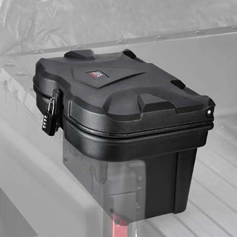 KEMIMOTO UTV Bed Storage Box 5.5GAL Compatible with Polaris Ranger 1000/XP 900 570 500 General 1000 4 2016 2017 2018 2019 2020 2021 2022 2023 2024 2025, Low-Density Polyethylene Cargo Storage Box Cover