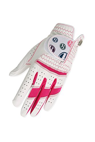 HJ Glove Women's Hot Pink Daisy Golf Glove, Medium, Left Hand