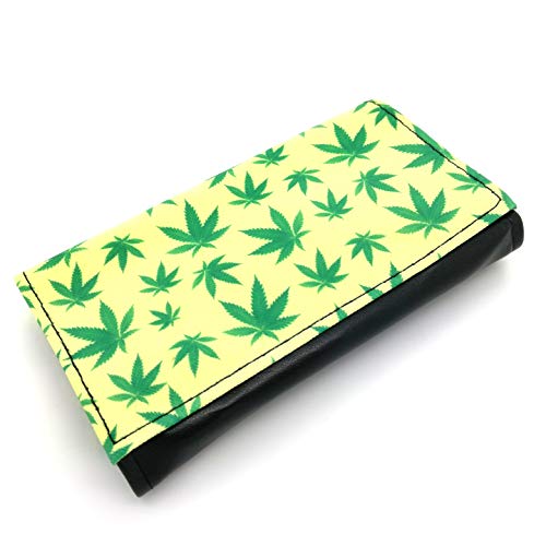 Preisvergleich Produktbild Tabakbeutel Tabaktasche mit Magnetverschluss Tabaketui Tabak Tasche Etui Börse Canabis Yellow