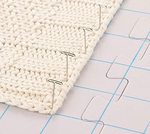 image for Juvale Blocking Mats for Knitting with 200 T-Pins and Storage Bag (12.