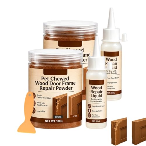 Pet Chewed Wood Door Frame Repair Kit, Wood Repair Kit (2PCS)