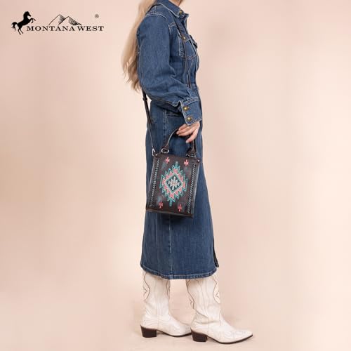 Image of Montana West Western Women's Crossbody Handbag Ladies Crossbody Bags for Women Designer Top Handle Handbags