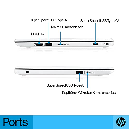 HP Stream Laptop | 11,6" HD Display | Intel Celeron N4120 | 4GB DDR4 RAM | 64GB eMMC | Intel Grafik | Windows 11 S-Mode | QWERTZ Tastatur | Weiß | inkl. Microsoft Office 365 Single – Bild 5