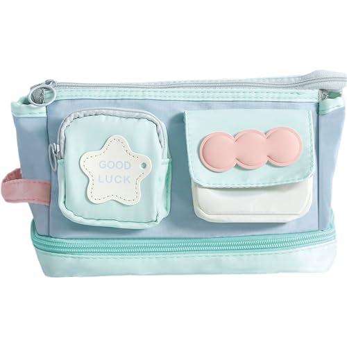 Estuche para lápices, organizador de escritorio para niños, estudiantes, papelería, bolsa de almacenamiento, soporte para bolígrafos, caja para educación, escuela, oficina, regalo, portalápices