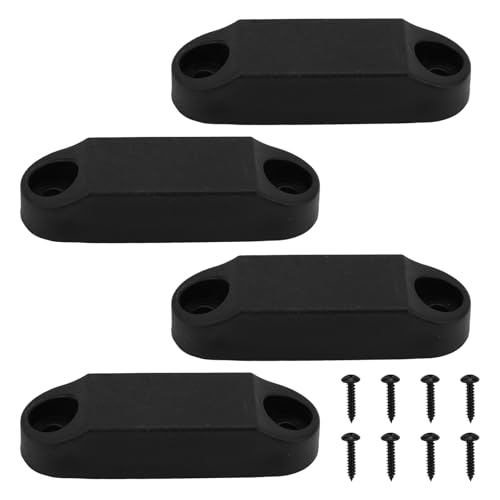 Goktvai 8pcs RV Magnetic Door Catch Black Heavy Duty RV Magnet Door Compartment Storage Holder Latch with Screws Alternative to Plastic Spring Clips for Motorhome Travel Trailer Campers Accessories
