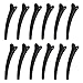 Produktbild MUCHEN SHOP EnteBill Haarspangen,12er Pack Kunststoff Haarspange Frisur Haar Klammer Lange Ente Bill Haarklemmen rutschfeste Alligator Clips für Frauen Mädchen Damen 9.5cm Schwarz