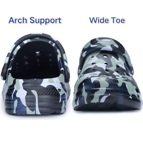 Image of Kids Tie Dye Garden Clogs for Boys Girls | Lightweight Slip-On Water Shoes with Arch Support