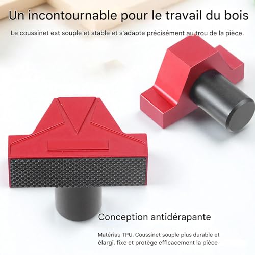 Chiens d'établi à libération rapide Teksome avec clip double antidérapant